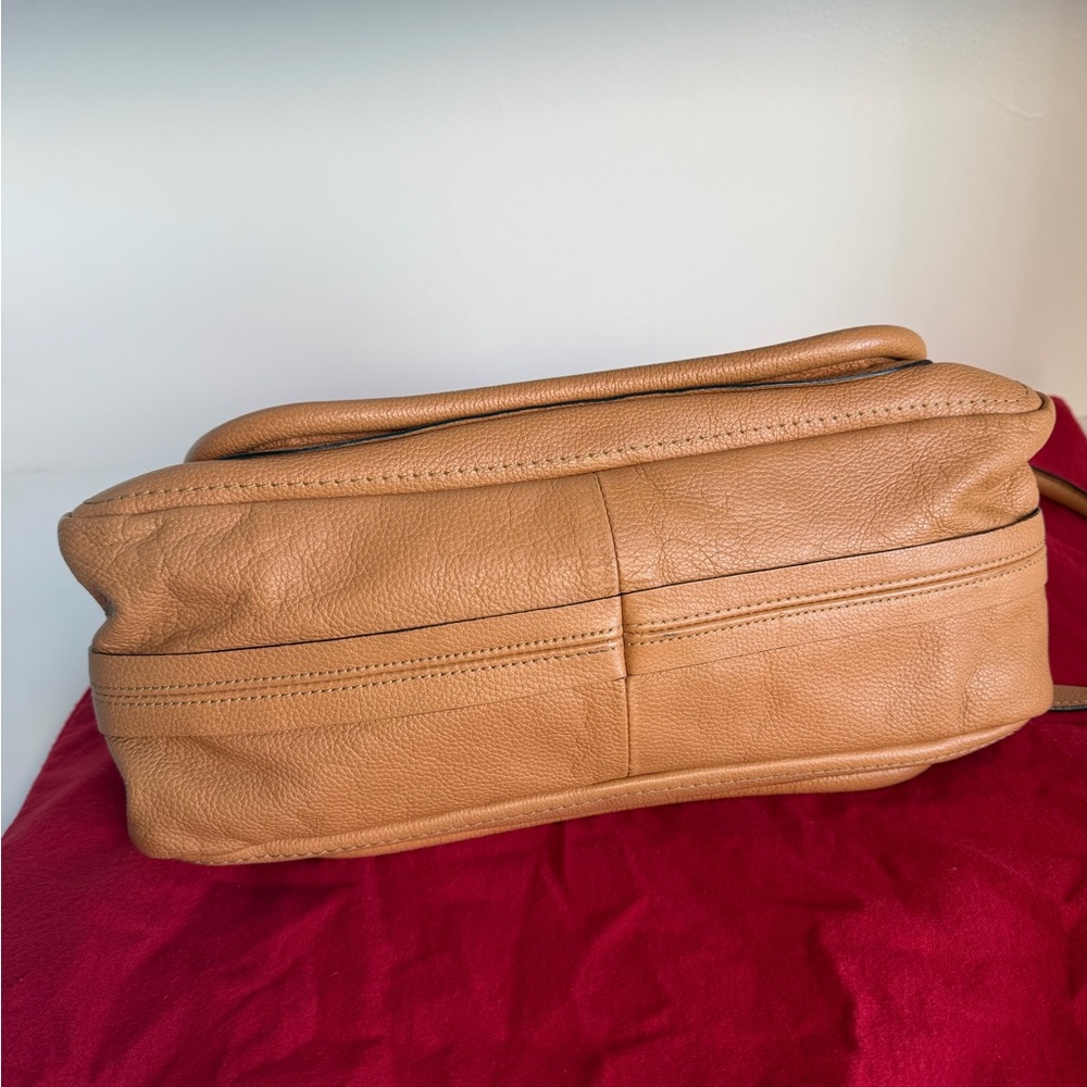 Chloé Medium Paraty Tan Leather Satchel Crossbody Bag Made in Italy - Picture 4 of 7